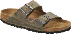 Birkenstock Arizona Soft Footbed -Famous Shoe Store birkenstock unisex arizona soft footbed faded khaki oiled leather 1019313 42896.1700929796
