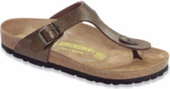 Birkenstock Women's Gizeh -Famous Shoe Store birkenstock women gizeh golden brown birko flor 14394 71965.1657894815