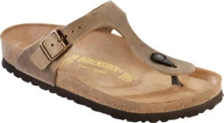 Birkenstock Women's Gizeh -Famous Shoe Store birkenstock womens gizeh tabacco brown oiled leather 943811 31757.1657894816