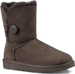 UGG Women's Bailey Button II 9 UGG Women's Bailey Button II -Famous Shoe Store ugg bailey button ii chocolate 1016226 cho 59244.1568902872